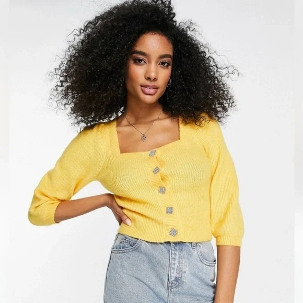 River Island Soft Yellow Knit Sweater